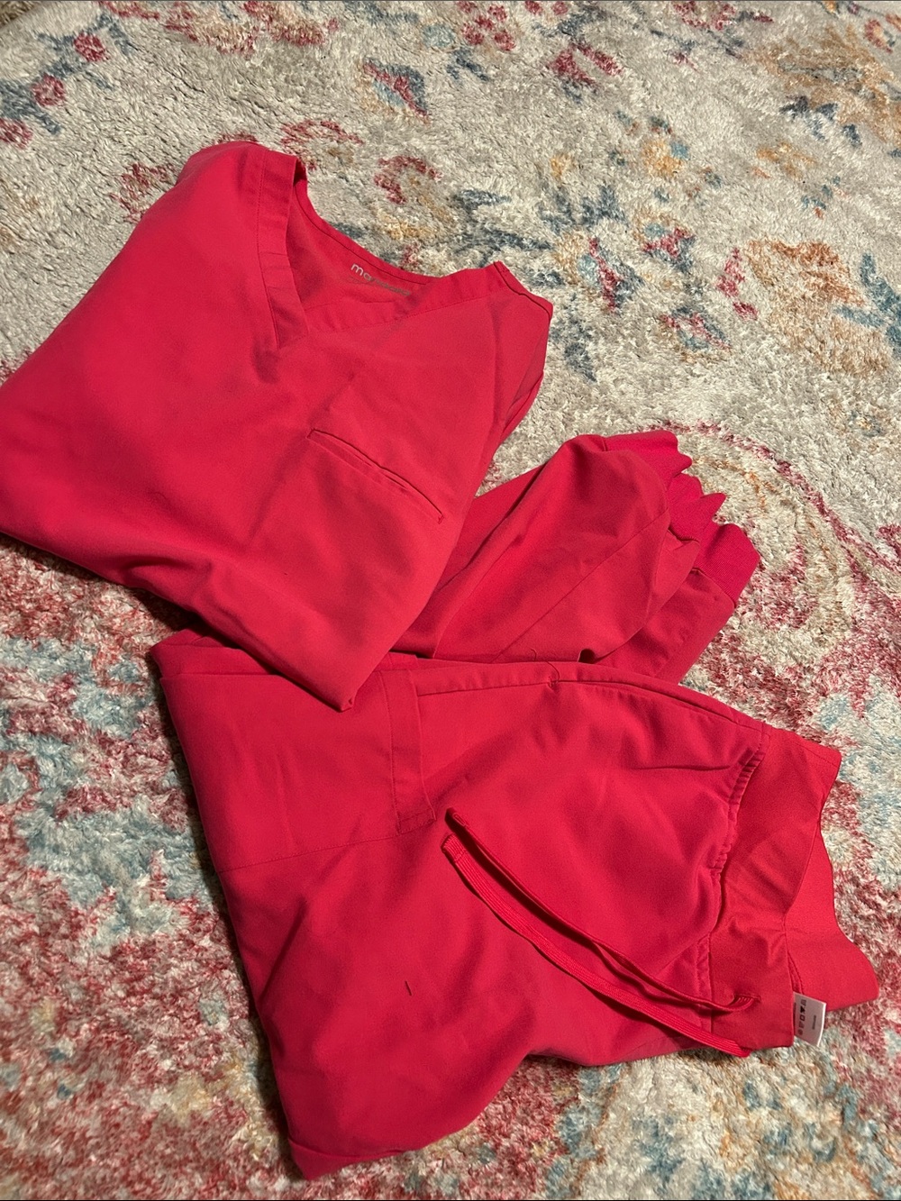 Bright pink mandala scrubs size medium